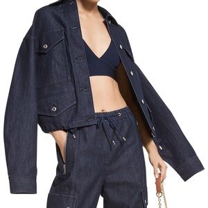 Michael Kors denim oversized Anorak jacket size L, NWT